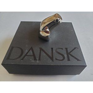 DANSK Silver Tone Frog Paperweight, 1.5in x 1.5in